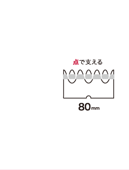 点で支える 80mm