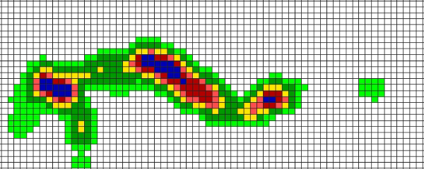 図：従来の敷きふとん 横向き寝